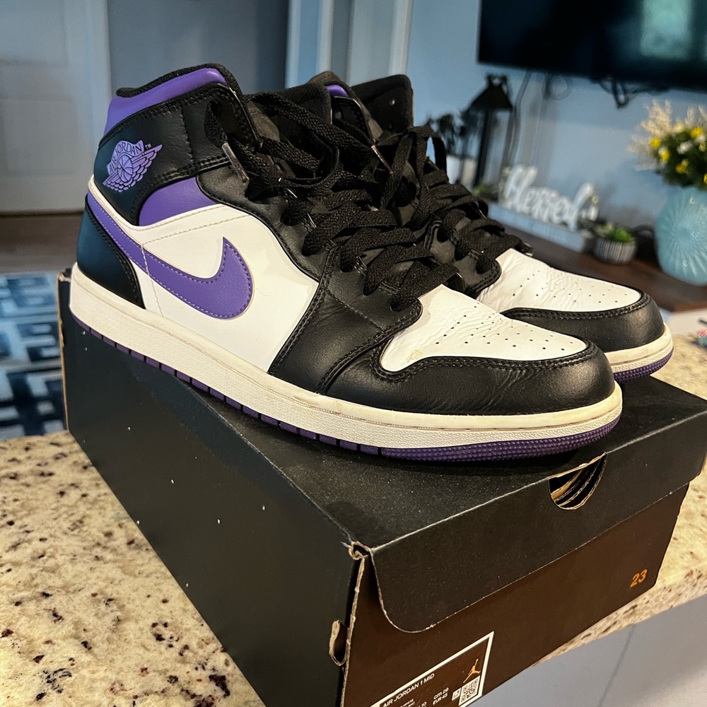 Nike Air Jordan 1 Retro Black and Purple